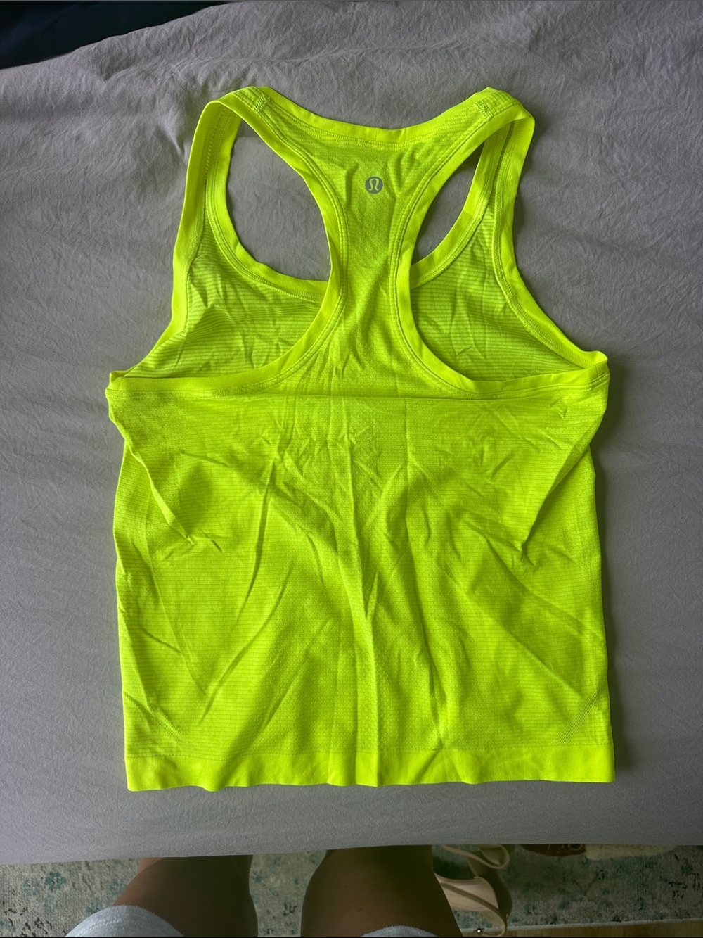 lululemon athletica Neon Yellow Racerback Tank Top